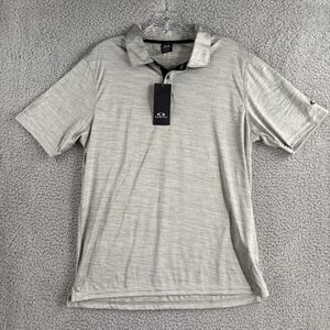 NWT Oakley Hydrolix Polo Shirt Mens Extra Small XS Short Sleeve Performance Gray